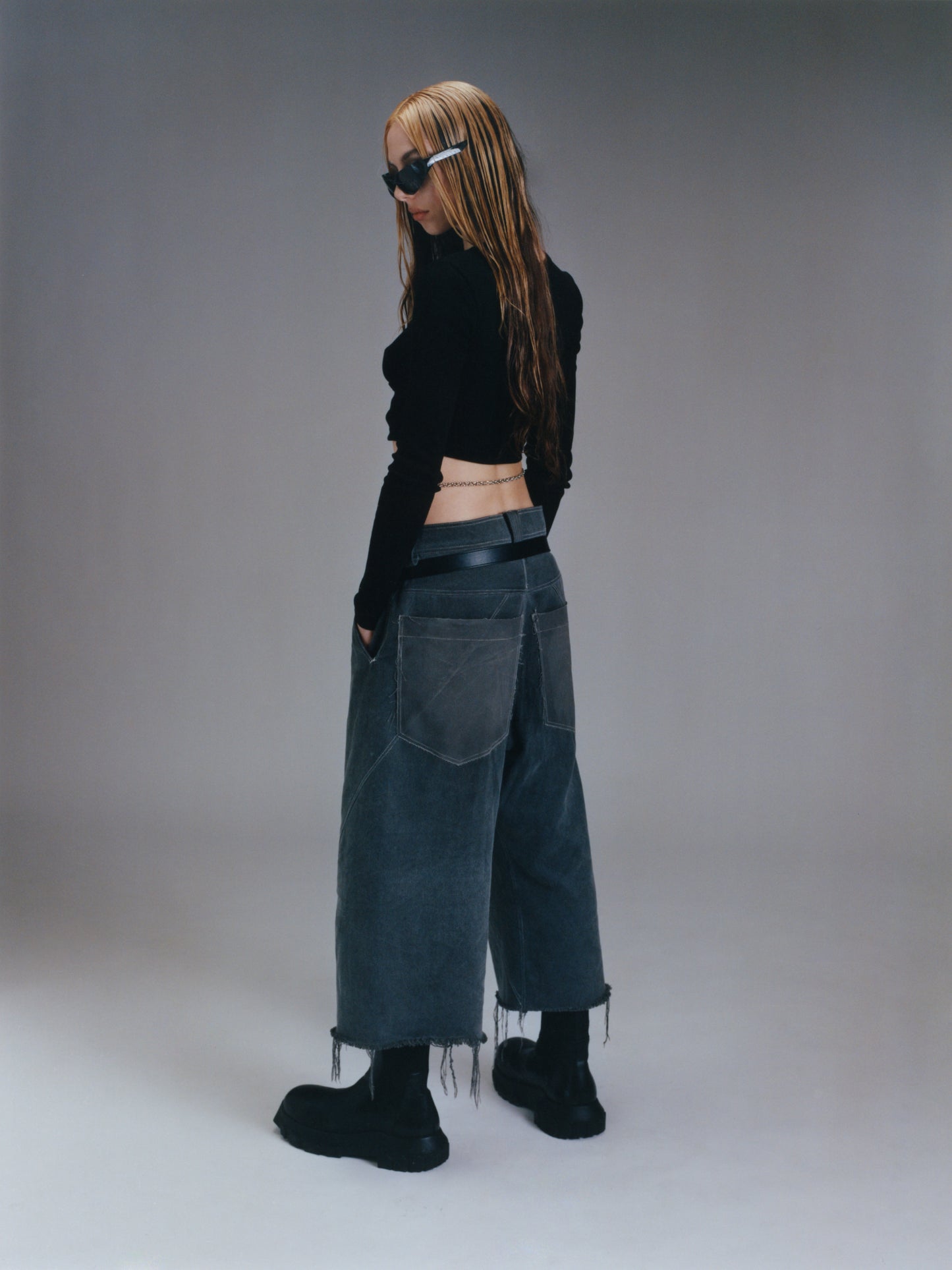 Cropped Wide Leg Pant