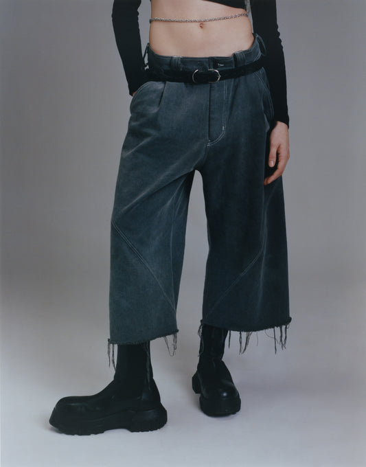 Cropped Wide Leg Pant